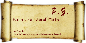 Patatics Zenóbia névjegykártya